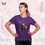 Lady Biker Graphic T-Shirt Made With Premium Cotton Unisex Round Neck Short Sleeve
