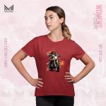Lady Biker Graphic T-Shirt Made With Premium Cotton Unisex Round Neck Short Sleeve