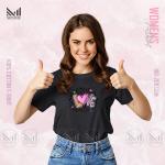 Love  Women Graphic T-Shirt Made With Premium Cotton Unisex Round Neck Short Sleeve