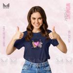 Love  Women Graphic T-Shirt Made With Premium Cotton Unisex Round Neck Short Sleeve