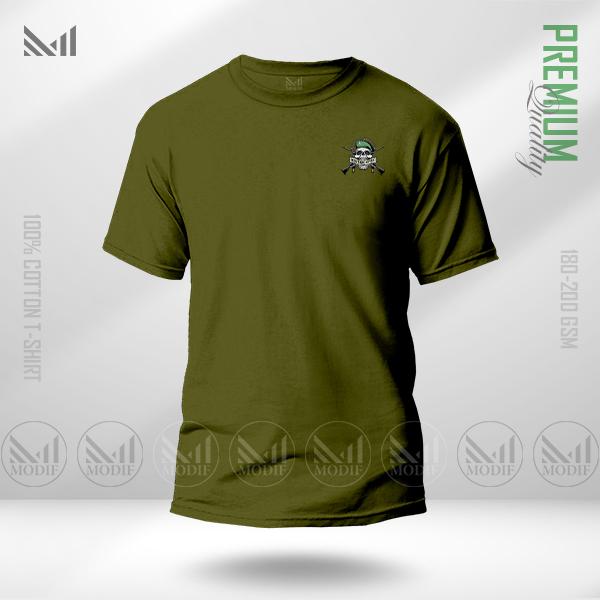 Military Style Classic Tee | Premium Cotton | Unisex Round Neck | Short Sleeve