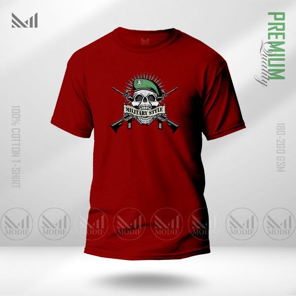 Military Style Graphic T-Shirt | Premium Cotton | Unisex | Round Neck