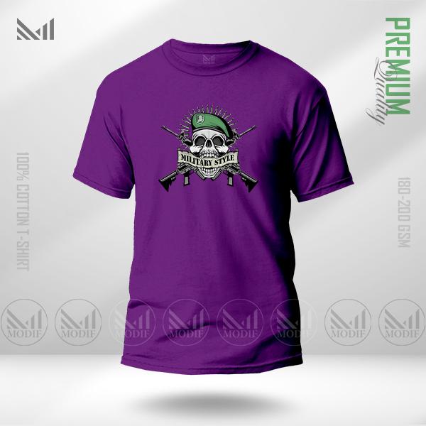 Military Style Graphic T-Shirt | Premium Cotton | Unisex | Round Neck