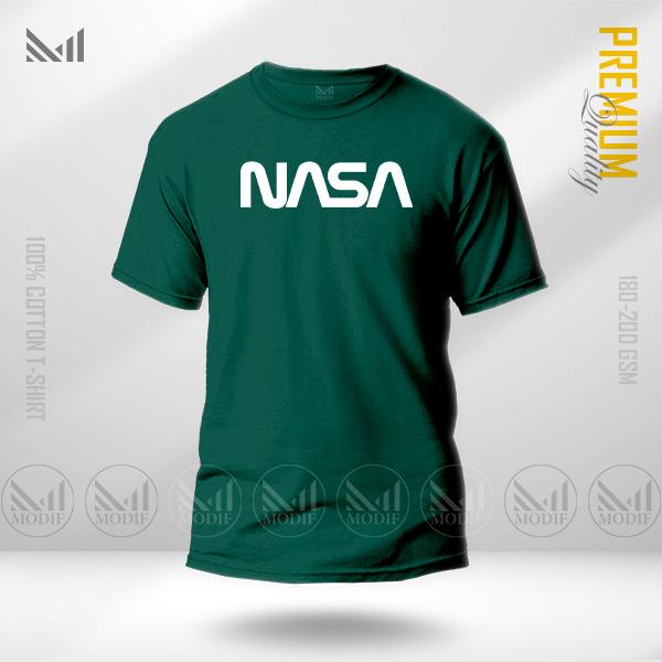 T-Shirt Grafik NASA Voyager Diperbuat Daripada Kapas Premium Leher Bulat Uniseks Lengan Pendek