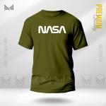 T-Shirt Grafik NASA Voyager Diperbuat Daripada Kapas Premium Leher Bulat Uniseks Lengan Pendek