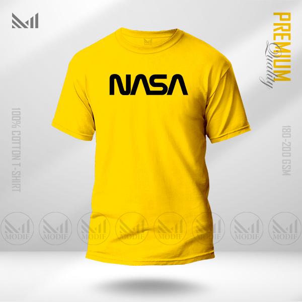 T-Shirt Grafik NASA Voyager Diperbuat Daripada Kapas Premium Leher Bulat Uniseks Lengan Pendek