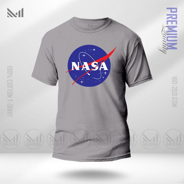 NASA Graphic T-Shirt Diperbuat Daripada Kapas Premium Uniseks Leher Bulat Lengan Pendek