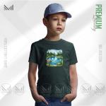 Nature View Kids Graphic T-Shirt – Scenic Landscape Artwork | Premium Cotton | Unisex Round Neck | Short Sleeve