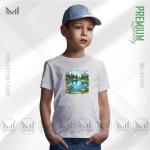 Nature View Kids Graphic T-Shirt – Scenic Landscape Artwork | Premium Cotton | Unisex Round Neck | Short Sleeve