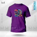 Neon Rider Graphic T-Shirt – Electric Night Drive Design | Premium Cotton | Unisex Round Neck | Short Sleeve | Modern Streetwear Style