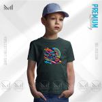 Neon Rider Kids Graphic T-Shirt – Electric Neon Print | Premium Cotton | Unisex Round Neck | Short Sleeve | Cool Casual Wear for Boys & Girls