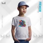 Neon Rider Kids Graphic T-Shirt – Electric Neon Print | Premium Cotton | Unisex Round Neck | Short Sleeve | Cool Casual Wear for Boys & Girls