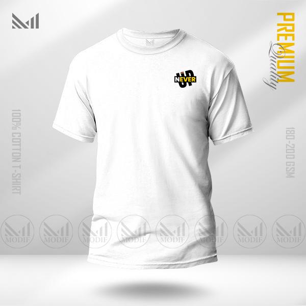 Never give up classic premium cotton tshirt unisex round neck short sleeve t shirt man & women