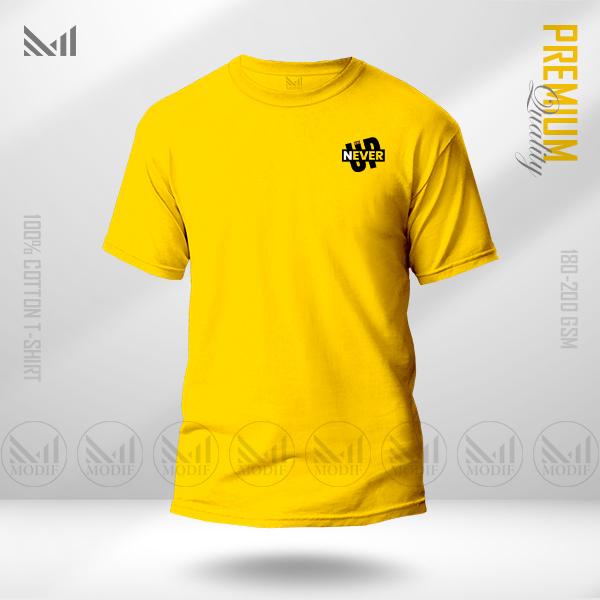 Never give up classic premium cotton tshirt unisex round neck short sleeve t shirt man & women