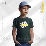 Never give up kids graphic t-shirt premium cotton unisex round neck short sleeve baju budak lelaki perempuan
