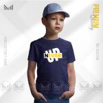 Never give up kids graphic t-shirt premium cotton unisex round neck short sleeve baju budak lelaki perempuan