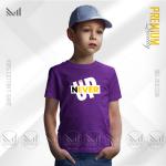 Never give up kids graphic t-shirt premium cotton unisex round neck short sleeve baju budak lelaki perempuan