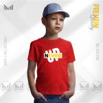 Never give up kids graphic t-shirt premium cotton unisex round neck short sleeve baju budak lelaki perempuan
