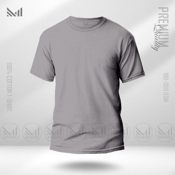 Gray plain t-shirt men women premium cotton unisex adult plain baju t shirt lelaki prempuan