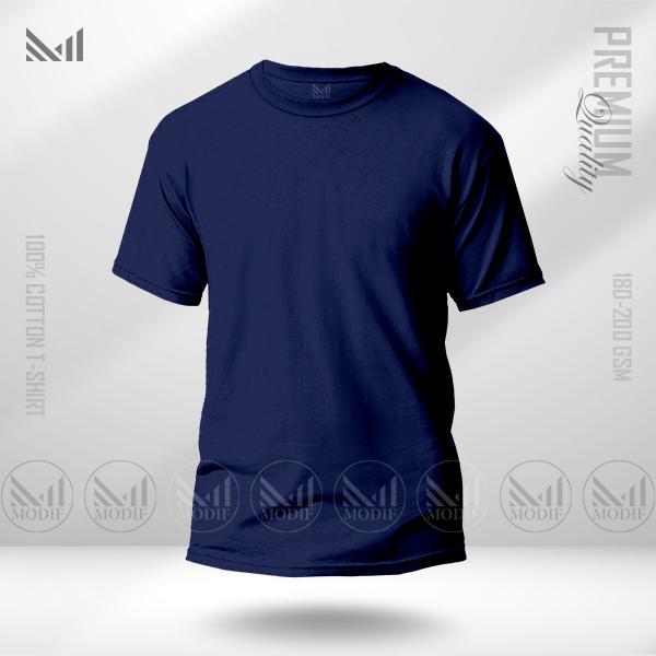 Navy Blue plain t shirt men & women premium cotton unisex adult plain tshirt baju merah lelaki perempuan