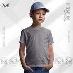 Grey kids plain t-shirt premium cotton unisex tshirt boys & girls baju budak lelaki perempuan