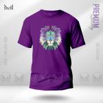 Polygon Lion Graphic T-Shirt – Geometric Animal Design | Premium Cotton | Unisex Round Neck | Short Sleeve | Modern Streetwear Style
