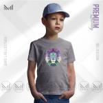 Polygon Lion Kids Graphic T-Shirt – Geometric Animal Design | Premium Cotton | Unisex Round Neck | Short Sleeve | Comfortable Casual Wear for Boys & Girls