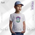 Polygon Lion Kids Graphic T-Shirt – Geometric Animal Design | Premium Cotton | Unisex Round Neck | Short Sleeve | Comfortable Casual Wear for Boys & Girls