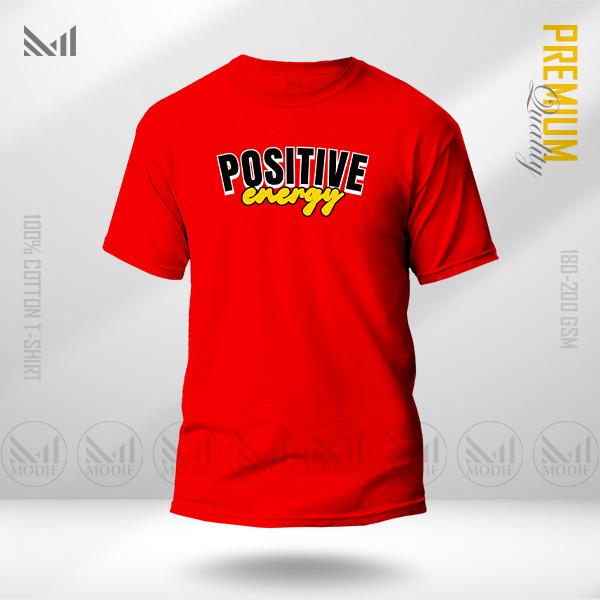 Positive Energy Graphic Tee | Premium Cotton | Unisex Round Neck | Short Sleeve