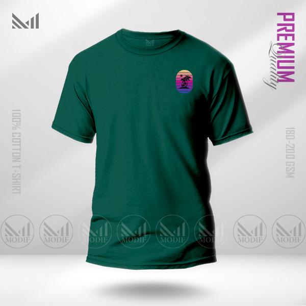 Retro Island Classic T-Shirt – Vintage Tropical Inspired Design | Premium Cotton | Unisex Round Neck | Short Sleeve