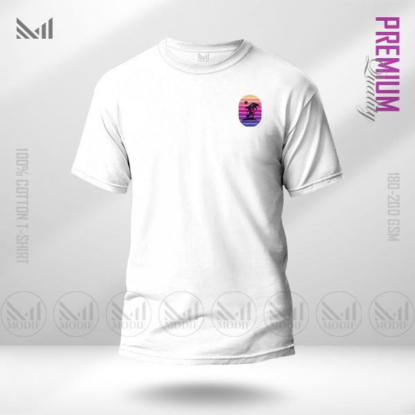 Retro Island Classic T-Shirt – Vintage Tropical Inspired Design | Premium Cotton | Unisex Round Neck | Short Sleeve