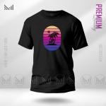 Retro Island Graphic T-Shirt – Bold Vintage Tropical Artwork | Premium Cotton | Unisex Round Neck | Short Sleeve