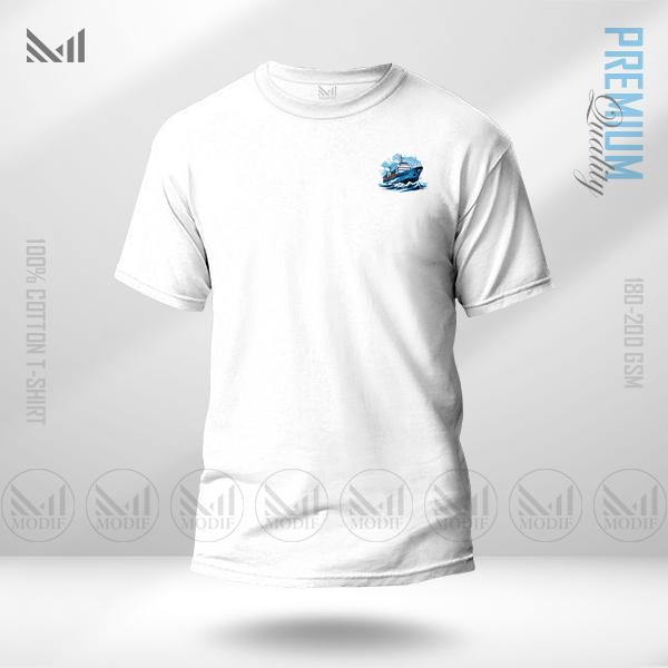 Retro Ship Classic T-Shirt – Vintage Ocean Inspired Design in Premium Cotton | Unisex Round Neck | Short Sleeve