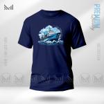 Retro Ship Graphic T-Shirt – Vintage Nautical Artwork in Premium Cotton | Unisex Round Neck | Short Sleeve