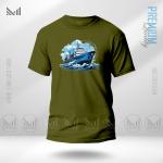 Retro Ship Graphic T-Shirt – Vintage Nautical Artwork in Premium Cotton | Unisex Round Neck | Short Sleeve