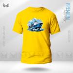 Retro Ship Graphic T-Shirt – Vintage Nautical Artwork in Premium Cotton | Unisex Round Neck | Short Sleeve