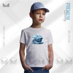 Retro Ship Kids Graphic T-Shirt – Vintage Sea Adventure Print in Premium Cotton | Unisex Round Neck | Short Sleeve