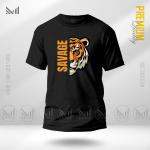 Savage tiger graphic t-shirt premium cotton unisex round neck short sleeve men & women tshirt