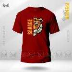 Savage tiger graphic t-shirt premium cotton unisex round neck short sleeve men & women tshirt