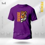 Savage tiger graphic t-shirt premium cotton unisex round neck short sleeve men & women tshirt