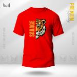 Savage tiger graphic t-shirt premium cotton unisex round neck short sleeve men & women tshirt