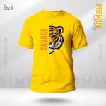 Savage tiger graphic t-shirt premium cotton unisex round neck short sleeve men & women tshirt