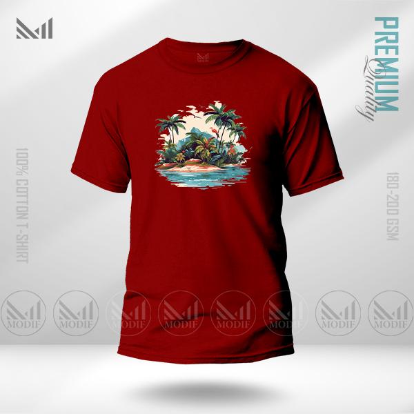 Sea Beach Graphic T-Shirt – Coastal Summer Artwork in Premium Cotton | Unisex Round Neck | Short Sleeve