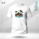 Sea Beach Graphic T-Shirt – Coastal Summer Artwork in Premium Cotton | Unisex Round Neck | Short Sleeve