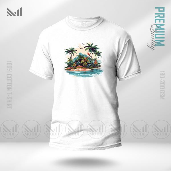 Sea Beach Graphic T-Shirt – Coastal Summer Artwork in Premium Cotton | Unisex Round Neck | Short Sleeve