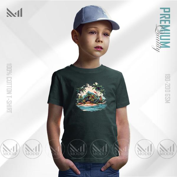 Sea Beach Kids Graphic T-Shirt – Fun Coastal Artwork in Premium Cotton | Unisex Round Neck | Short Sleeve