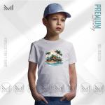 Sea Beach Kids Graphic T-Shirt – Fun Coastal Artwork in Premium Cotton | Unisex Round Neck | Short Sleeve