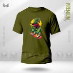 Skater Dinosaur Graphic T-Shirt – Cool Skate Dino Artwork | Premium Cotton | Unisex Round Neck | Short Sleeve