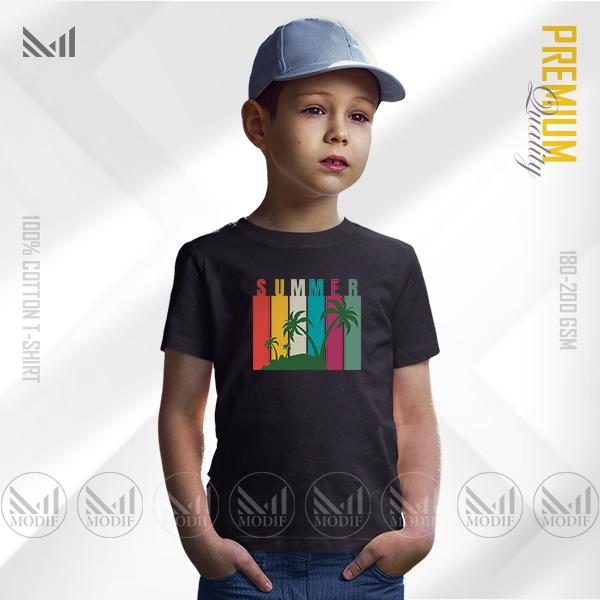 Summer Kids Graphic T-Shirt | Premium Cotton | Unisex Round Neck Short Sleeve