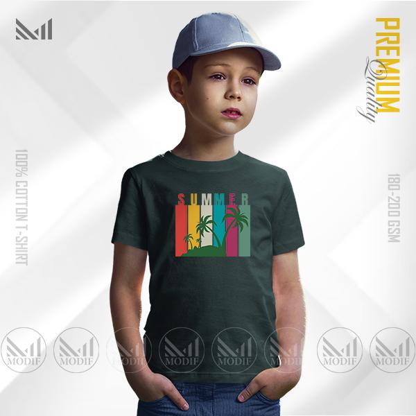 Summer Kids Graphic T-Shirt | Premium Cotton | Unisex Round Neck Short Sleeve